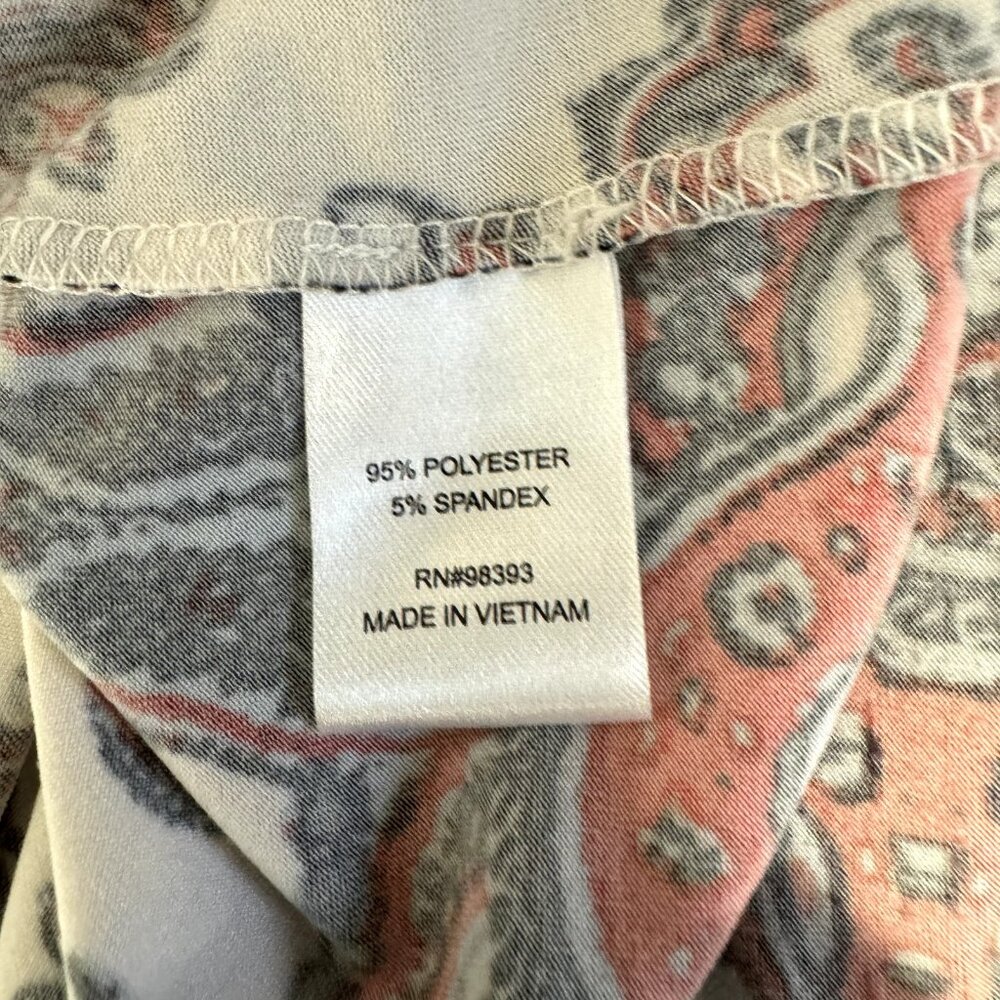 Kate & Mallory White Paisley-Print Midi Dress with Red, Blue and Black Accents - Picture 11 of 13